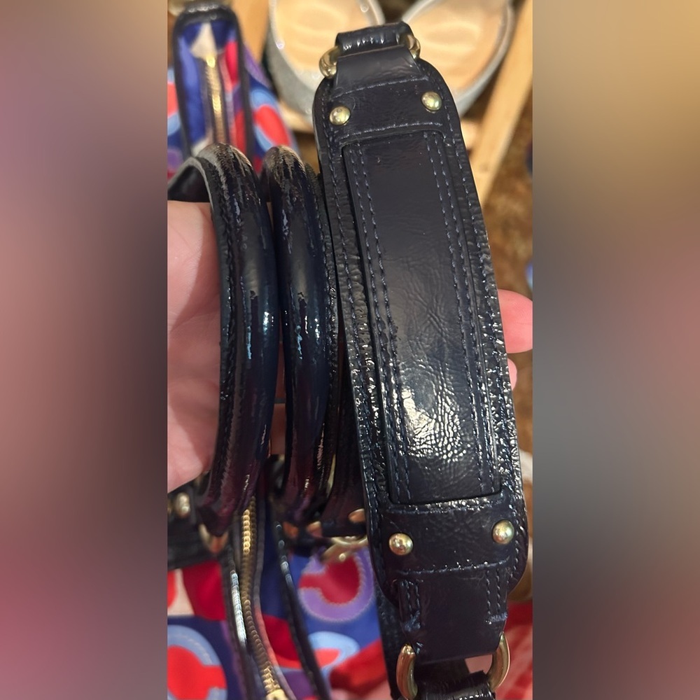 2008 SET Coach Madison Op Art Julianne Shoulder Bag w/ Fold-over Clutch Wristlet - Picture 6 of 15